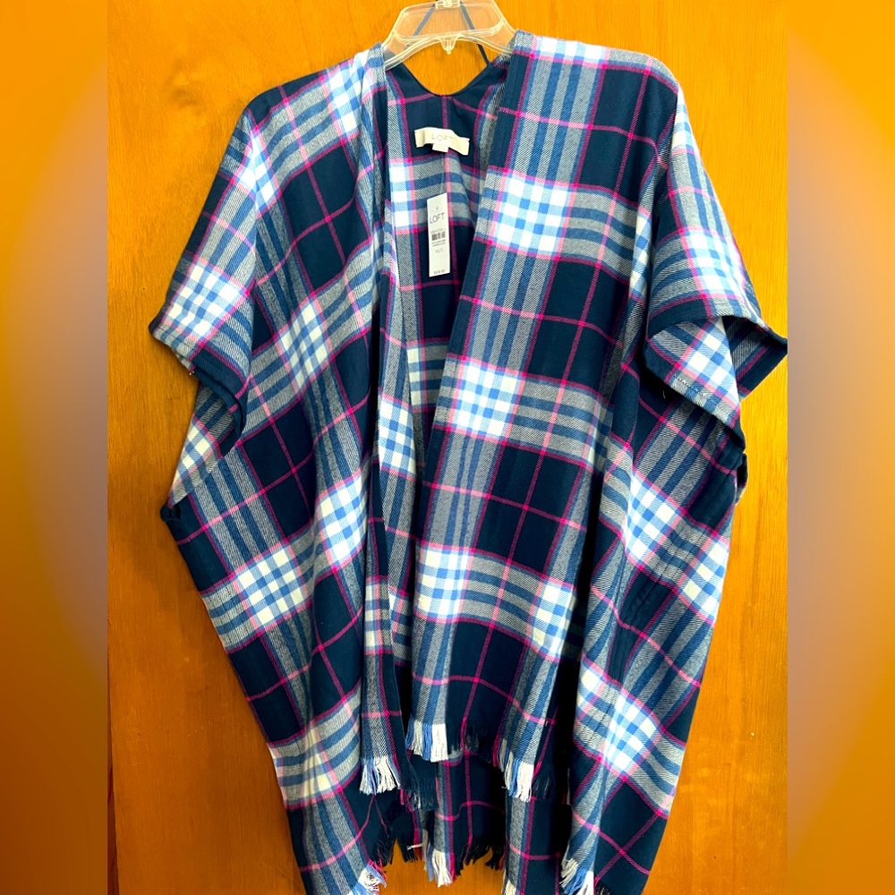 LOFT new with tags fringe bottom poncho